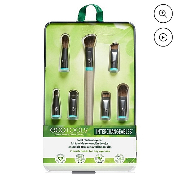 EcoTools Interchangeables Total Renewal Eye Makeup Brush Kit Cruelty Free NWT - Picture 1 of 9